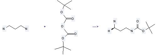 N-Boc-1,3-propanediamine can be prepared by propane-1,3-diamine and di-tert-butyl dicarbonate at the ambient temperature